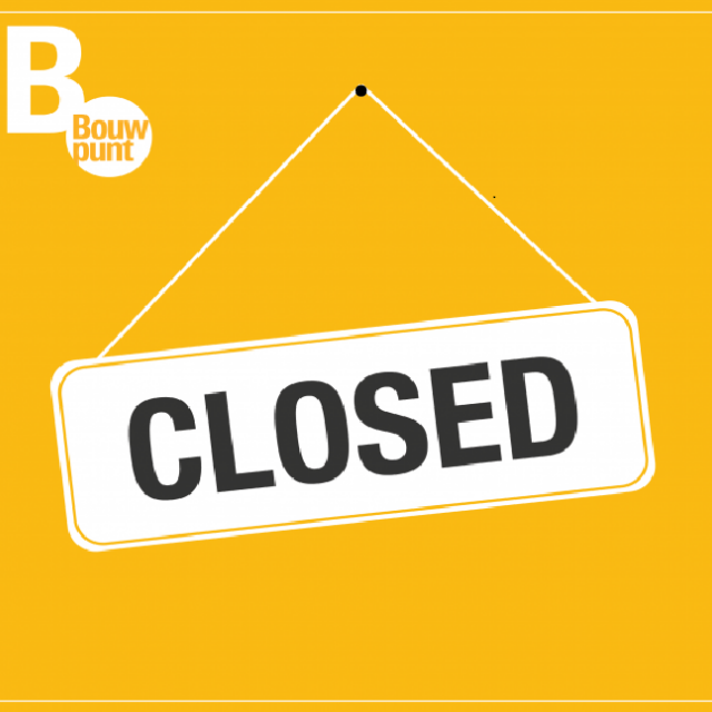 Gesloten op 1 & 2 mei en op 14,15 & 16 mei 2026